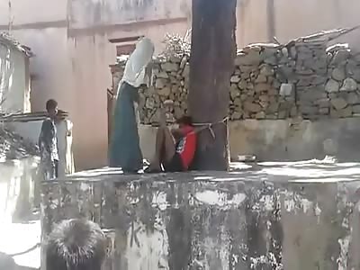 Woman hits her husband for unfaithful