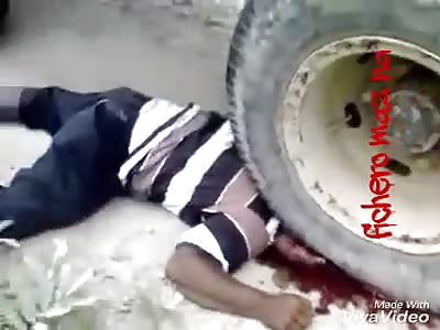 Man with head crushed by truck