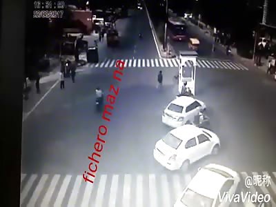 Bus without brakes runs over woman