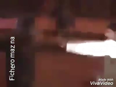 police makes demonstrator dance