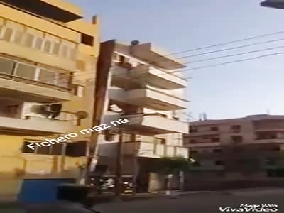 OUTSIDE DOWN: building collapsed