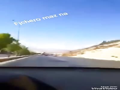 ACCIDENT: motorist records his accident