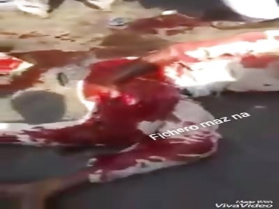 ACCIDENT: men suffer accident and agonize