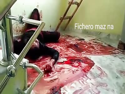 MAN IS MURDERED ON STAIRS