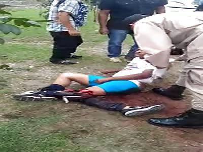 OH HELL.....Poor man with Nasty Leg Break has her Foot  Flopping around