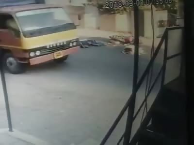 MAN CRUSHED BY TRUCK