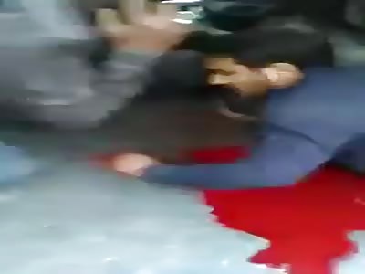 MAN CRUSHED BY TRUCK WTF (still alive) 