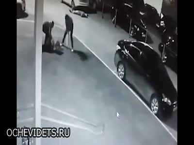 MAN IS BRUTALLY HIT