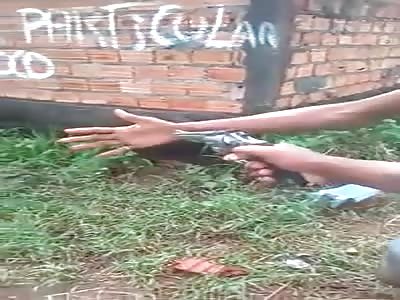 MAN RECEIVES SHOT IN HAND AFTER STEALING