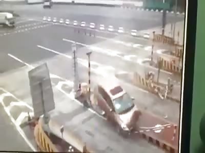 ACCIDENT RECORDED IN CCTV
