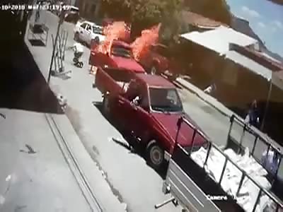 CARS ARE FIRED WITH EVERYTHING AND DRIVER