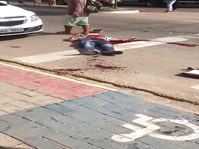 MAN IS DEAD WITH KNIFE