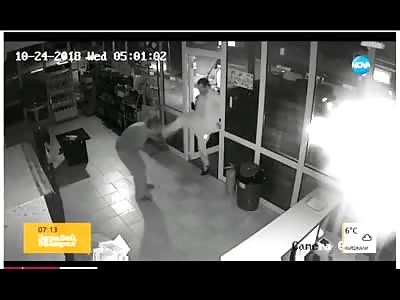 Horrific Moment Elderly Man is Kicked in the Face by Drunken Man