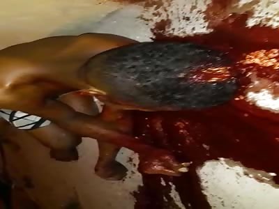 Bloody Mess Crime Scene After Hitman Killed Man