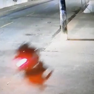 Biker Couple Hit Pole at Full Speed