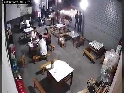 MAN RECEIVES HIT BY IDIOT