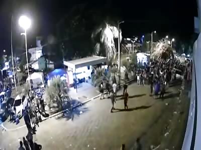 man being executed with several shots