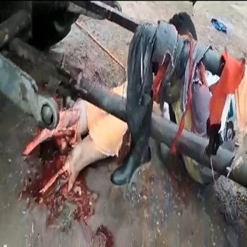 Man Gets Pulled Into a PTO Shaft on a Tractor , Legs Ripped Off 