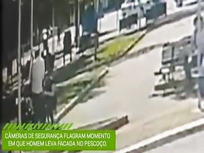 Man gets stabbed in the neck