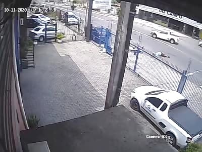 Man with leg injury after brutal accident. 