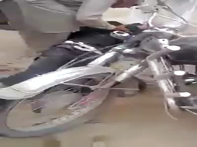 Accident due to Bike Race