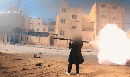 Al-Qassam Fighters clash with enemy vehicles west of the city of Kha
