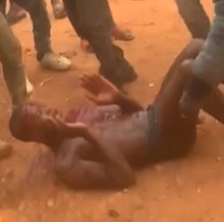 Thief Punished by Crowd in Cameroon