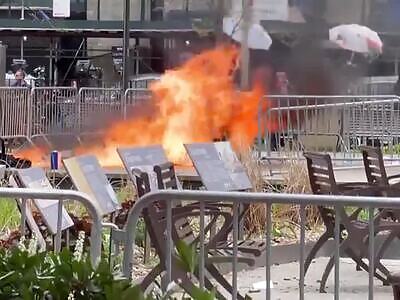 Man sets himself on fire outside Manhattan Criminal Court 
