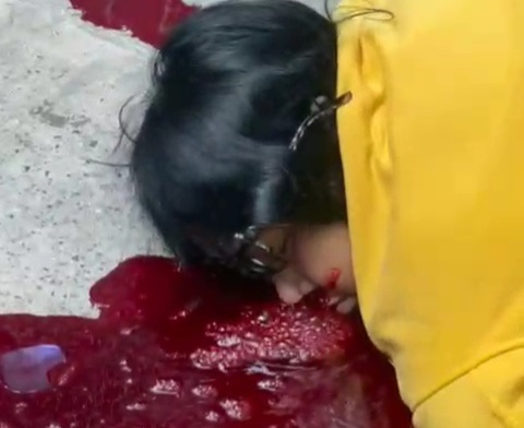 Fat ass Colombian young woman executed by a headshot from sicario 