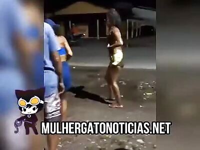 Young Women Fight in Mud over Man