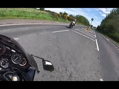 Rider mixes high speed with unfamiliar roads to predictable results 