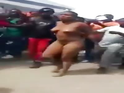 Naked Girl Stoned and Burnt to Death