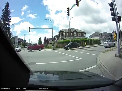 Died on spot hit by Red Pick up Truck