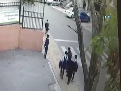 Woman Driver Crushes Kids Against the Wall