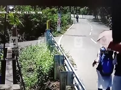 School Girls Go Flying in Brutal Accident