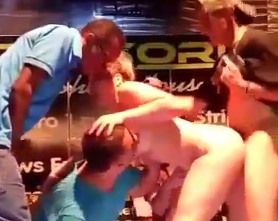 Stripper lets Man Sex on Stage then the Whole Crowd Joins In 