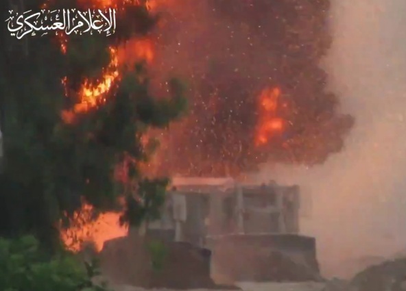 AMBUSH FROM AL QASSAM FIGHTERS KILLING MANY ISRAELI SOLDIERS