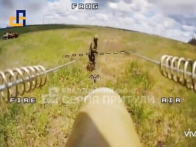 DRONE MEETS PEACEFUL RUSSIAN GUY