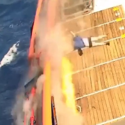 Shocking Moment Sailor Dies in Gas Explosion on Ship Caught on Video (Clean Version) 