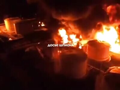  Result Of Ukrainian Strike On Oil Terminal, Feodosia, Occupied Crimea