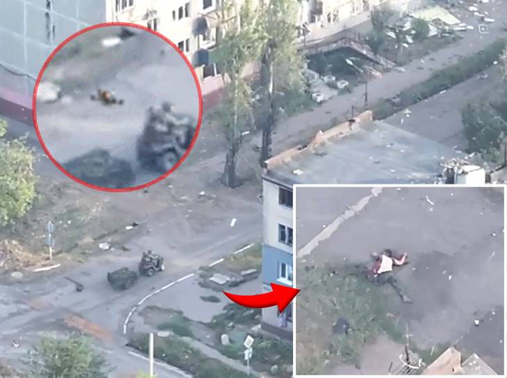 Jovial Spetsnaz Biker in Wifebeater Gutted by Kamikaze