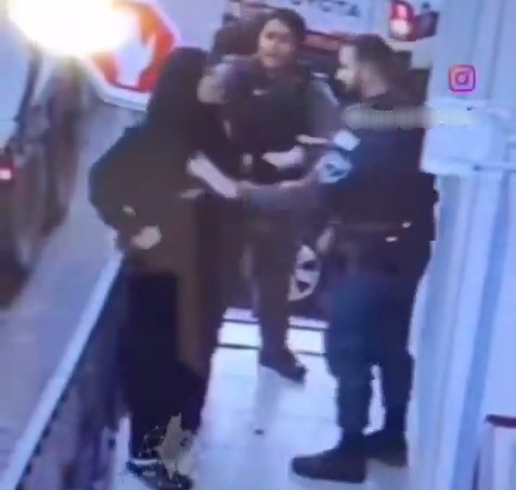 Brutal Attack by 3 Israeli Police on a Palestinian Girl 