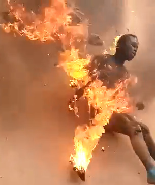 Accused of Robbery and Set on Fire in Nigeria