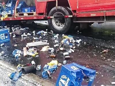 Horrible accident in street 