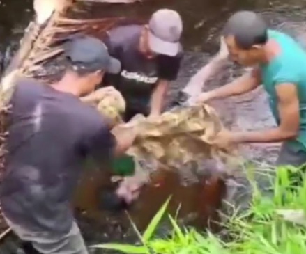 Young Indonesian woman drowned in river 