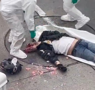 victim with head exploded in accident