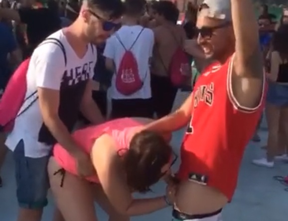Complete Slut turns Festival into a Threesome