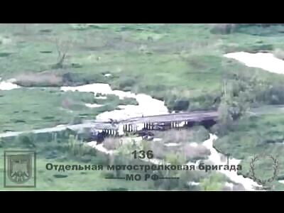 Russian Kh-38 missile disables a Ukrainian controlled bridge