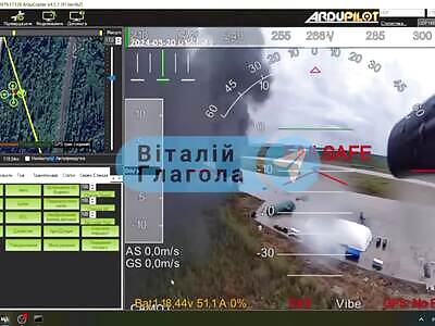 More fresh footage of drones attacking airfield