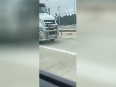 man in texas split in half by 18-wheeler